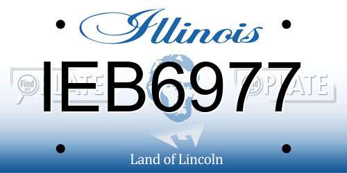 IEB6977 Illinois License Plate