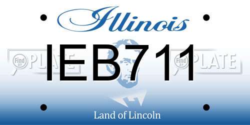 IEB711 Illinois License Plate