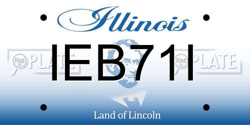 IEB71I Illinois License Plate