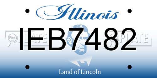 IEB7482 Illinois License Plate