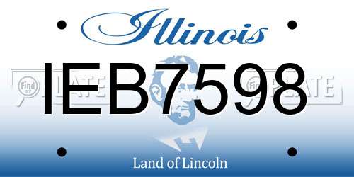 IEB7598 Illinois License Plate