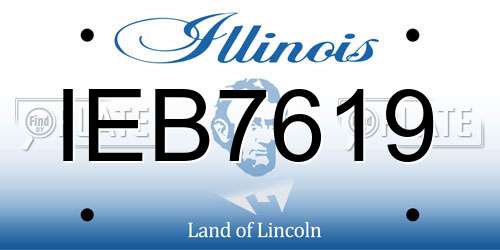 IEB7619 Illinois License Plate