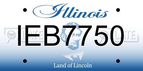 IEB7750 Illinois License Plate