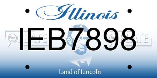 IEB7898 Illinois License Plate