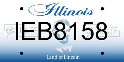 IEB8158 Illinois License Plate