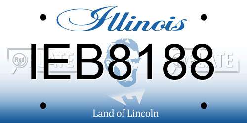 IEB8188 Illinois License Plate
