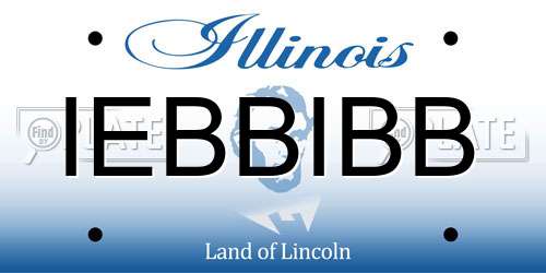 IEBBIBB Illinois License Plate