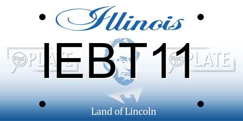 IEBT11 Illinois License Plate