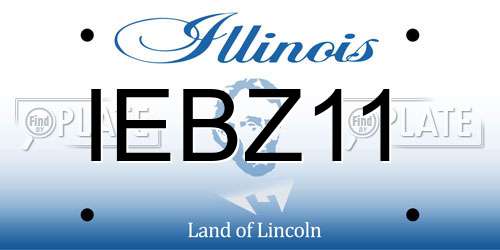 IEBZ11 Illinois License Plate