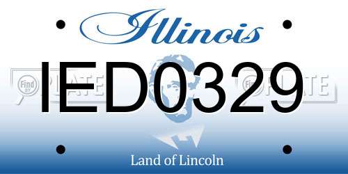 IED0329 Illinois License Plate