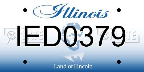 IED0379 Illinois License Plate