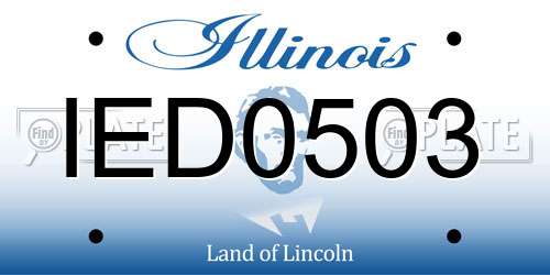 IED0503 Illinois License Plate