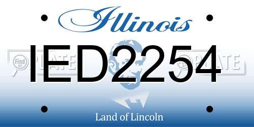 IED2254 Illinois License Plate
