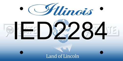 IED2284 Illinois License Plate