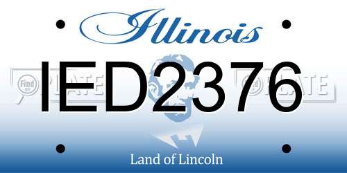 IED2376 Illinois License Plate