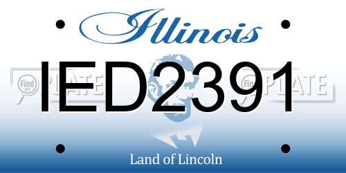 IED2391 Illinois License Plate