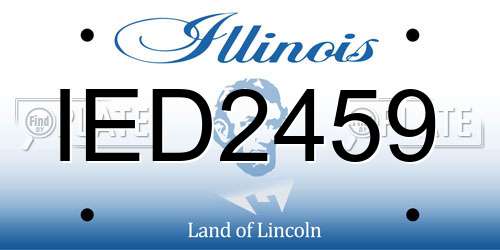 IED2459 Illinois License Plate