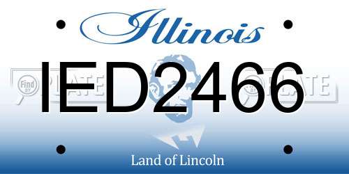 IED2466 Illinois License Plate