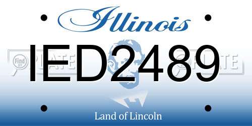 IED2489 Illinois License Plate