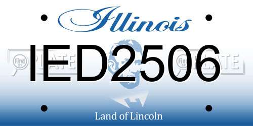 IED2506 Illinois License Plate