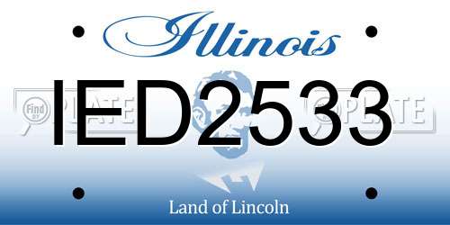 IED2533 Illinois License Plate