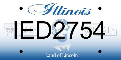 IED2754 Illinois License Plate