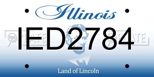 IED2784 Illinois License Plate