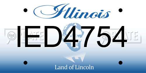 IED4754 Illinois License Plate