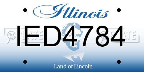 IED4784 Illinois License Plate
