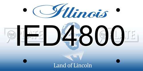 IED4800 Illinois License Plate