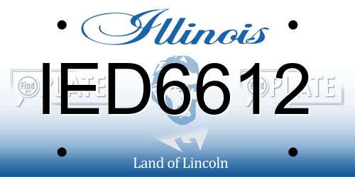 IED6612 Illinois License Plate