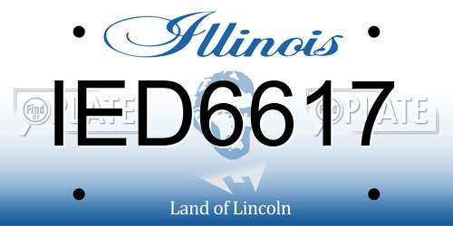 IED6617 Illinois License Plate