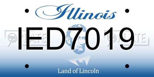 IED7019 Illinois License Plate
