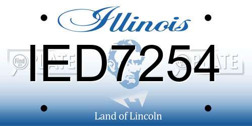 IED7254 Illinois License Plate