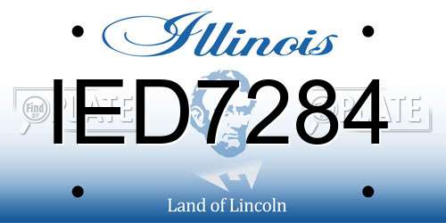 IED7284 Illinois License Plate
