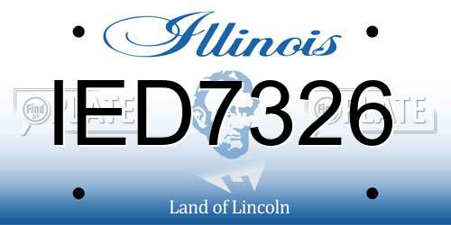 IED7326 Illinois License Plate