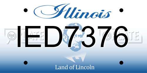 IED7376 Illinois License Plate