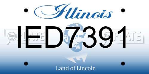 IED7391 Illinois License Plate
