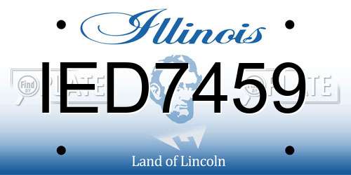 IED7459 Illinois License Plate