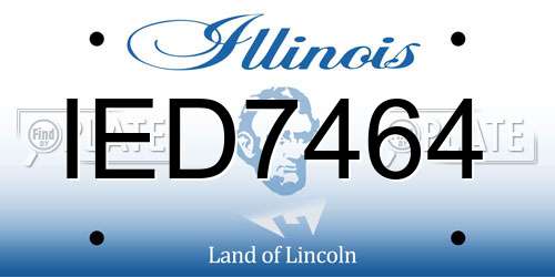 IED7464 Illinois License Plate