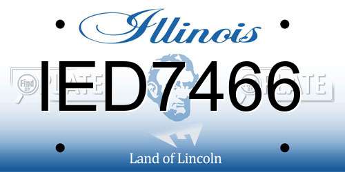IED7466 Illinois License Plate