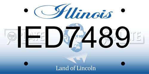 IED7489 Illinois License Plate
