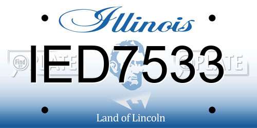 IED7533 Illinois License Plate