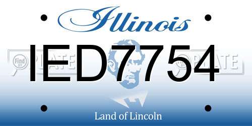 IED7754 Illinois License Plate