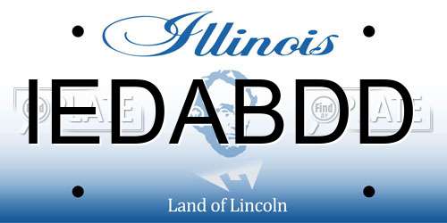 IEDABDD Illinois License Plate