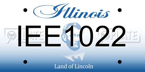 IEE1022 Illinois License Plate