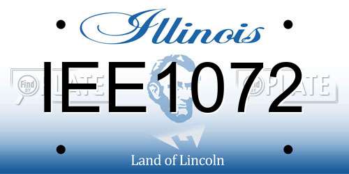 IEE1072 Illinois License Plate
