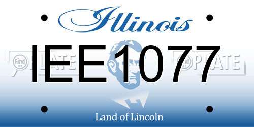 IEE1077 Illinois License Plate