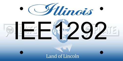 IEE1292 Illinois License Plate