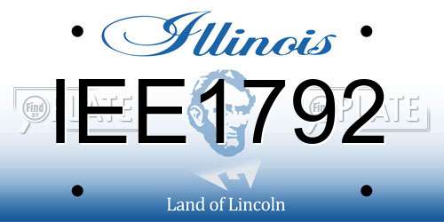 IEE1792 Illinois License Plate
